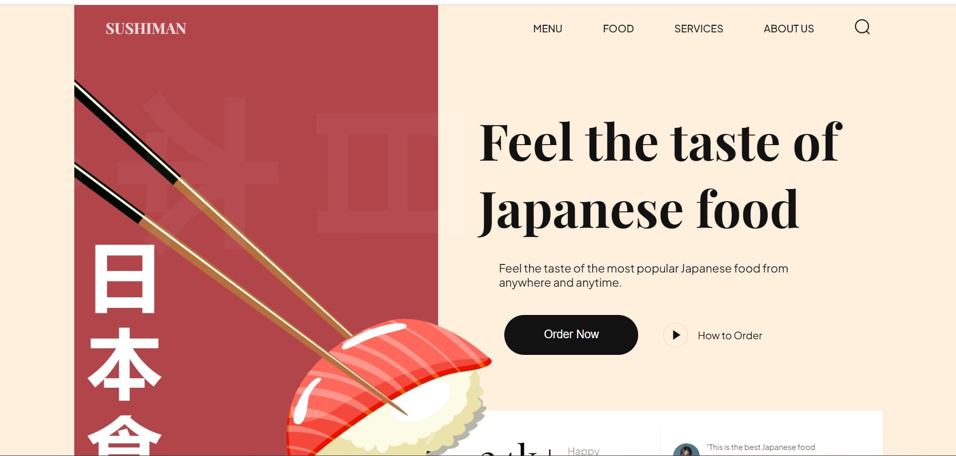 Japnese food Website